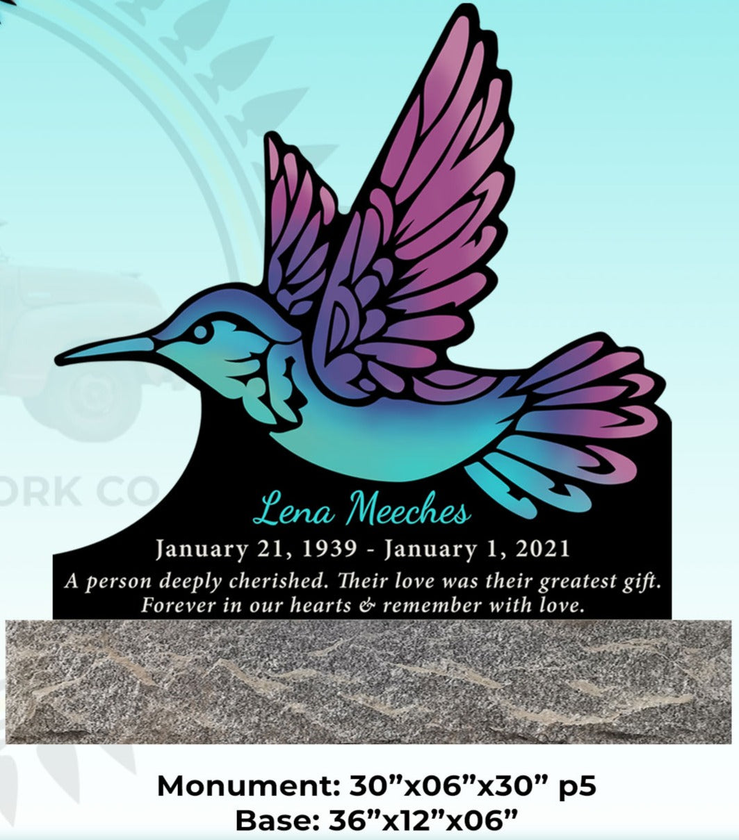 Hummingbird Shaped Memorial
