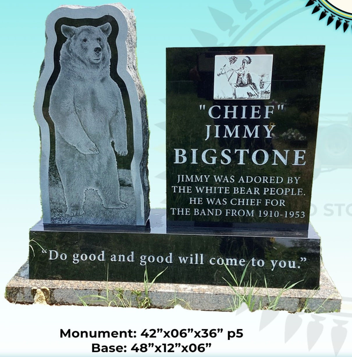 Laser Etched Bear Memorial